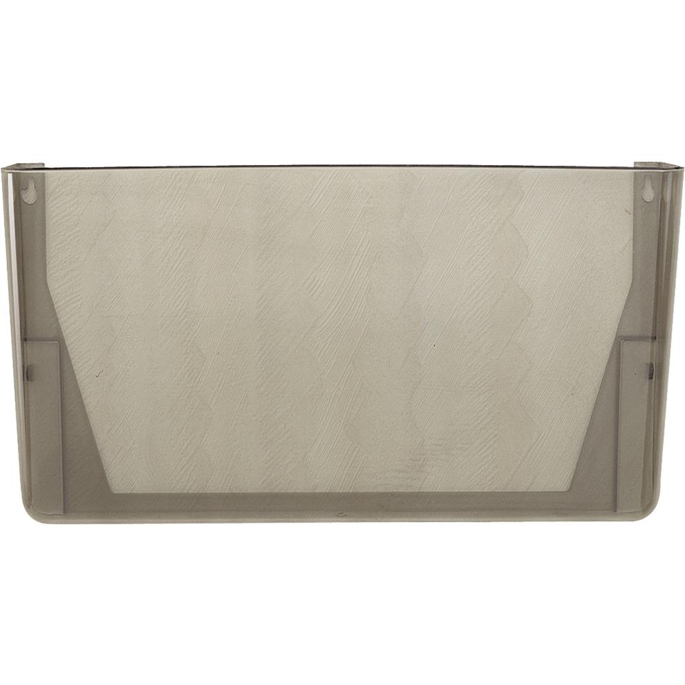 Officemate Mountable Wall File - 7" Height x 13" Width x 4.1" Depth - Smoke - Plastic - 1 Each. Picture 2