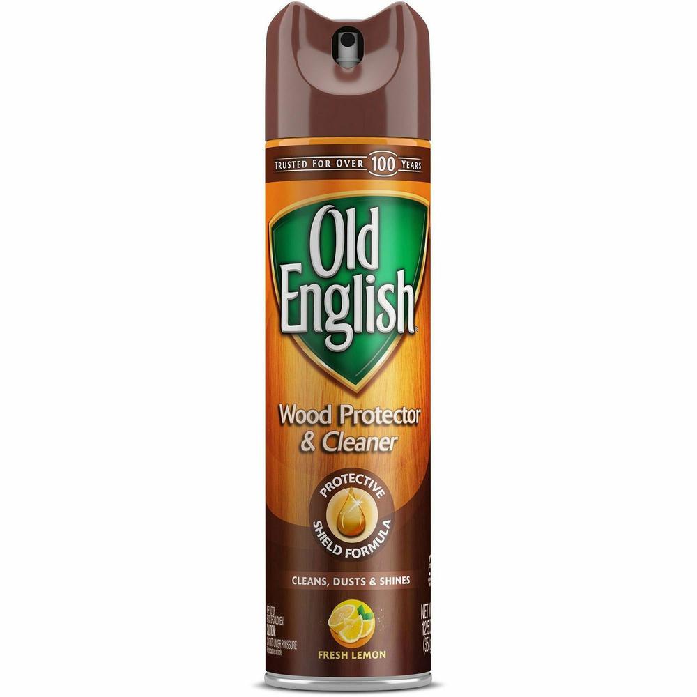 Old English Furniture Polish - For Wood - 12.50 oz (0.78 lb) - Lemon Scent - 12 / Carton - Dry Resistant, Crack Resistant, Wear Resistant, Tear Resistant, CFC-free - Brown. Picture 2