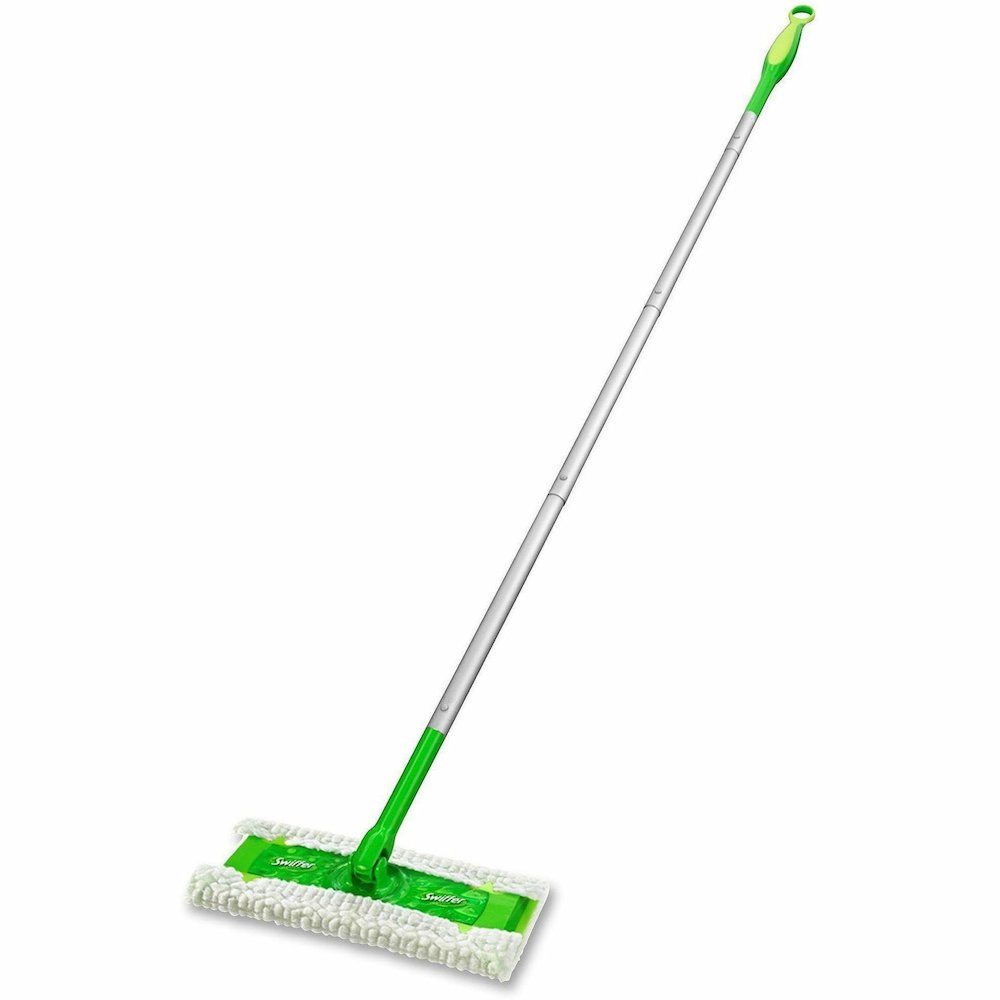 Swiffer Professional Sweeper - 10" Width Head - Swivel Head, Lightweight - Green - 3 / Carton. Picture 3