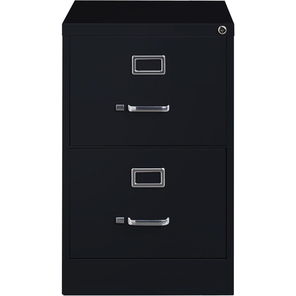 Lorell Fortress Series 26-1/2" Commercial-Grade Vertical File Cabinet - 18" Width x 26.5" Depth x 28.4" Height - 2 x Drawer(s) for File - Legal - Vertical - Lockable, Ball-bearing Suspension, Heavy Du. Picture 2