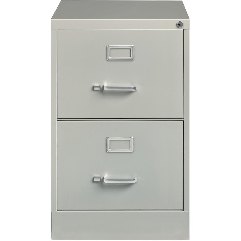 Lorell Fortress Series 26-1/2" Commercial-Grade Vertical File Cabinet - 18" Width x 26.5" Depth x 28.4" Height - 2 x Drawer(s) for File - Legal - Vertical - Lockable, Ball-bearing Suspension, Heavy Du. Picture 2