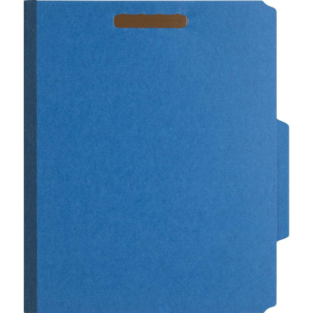 Nature Saver Letter Recycled Classification Folder - 8 1/2" x 11" - 2" for Folder - Top Tab Location - 1 Divider - 25 pt. - Blue - 100% Recycled - 10 / Box. Picture 7