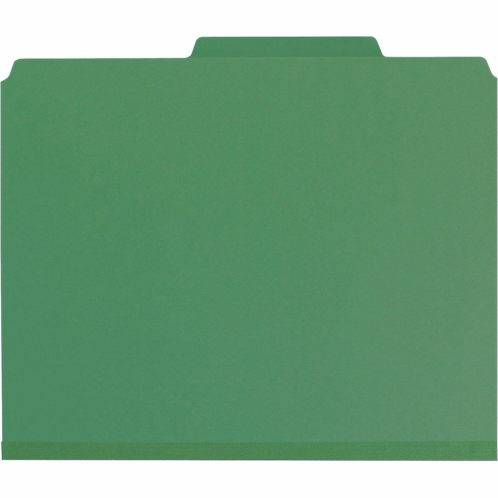Smead SafeSHIELD 2/5 Tab Cut Letter Recycled Classification Folder - 8 1/2" x 11" - 2" Expansion - 2 x 2S Fastener - 2" for Folder, Divider - Top Tab Location - Right of Center Tab Position - 2 Divide. Picture 6