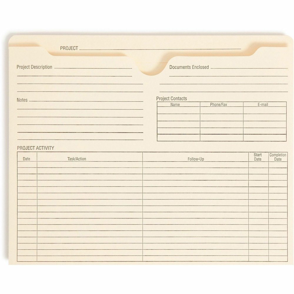 Smead Straight Tab Cut Letter Recycled File Jacket - 8 1/2" x 11" - 2" Expansion - Top Tab Location - 11 pt. - 2 Plys - Manila - Reinforced Tab, Slip Resistant - 10% Recycled - 50 / Box. Picture 5