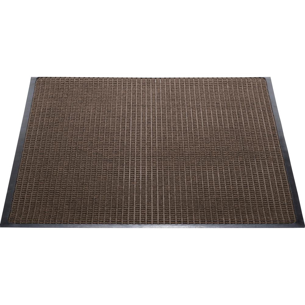 Genuine Joe Waterguard Wiper Scraper Floor Mats - Carpeted Floor, Indoor, Outdoor - 72" Length x 48" Width - Polypropylene - Brown - 1 Each. Picture 3