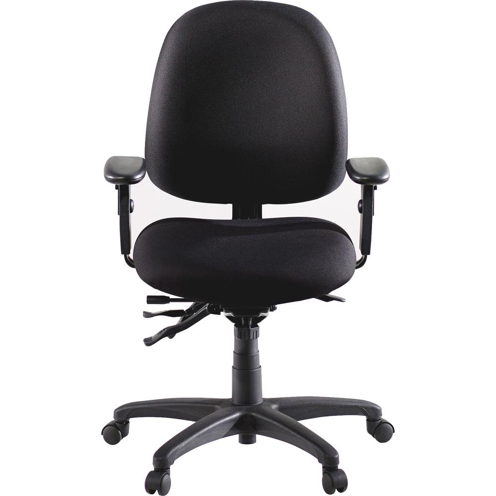 Lorell High-Performance Eronomic Task Chair - Black Seat Color - Black Back Color - Metal Frame Material - 5-star Base - 1 Each. Picture 5