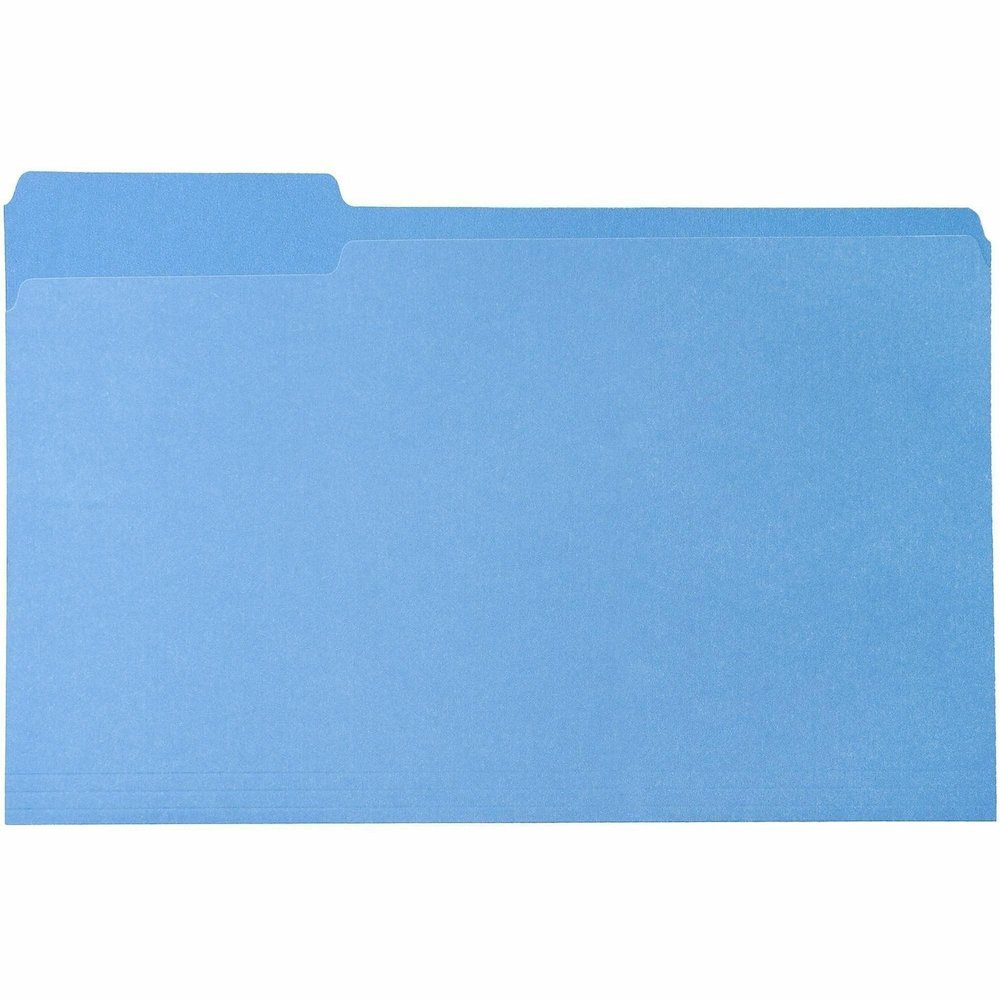 Business Source 1/3 Tab Cut Legal Recycled Top Tab File Folder - 8 1/2" x 14" - 3/4" Expansion - Top Tab Location - Assorted Tab Position - 11 pt. - 1 Plys - Assorted - Acid-free - 10% Recycled - 100 . Picture 4
