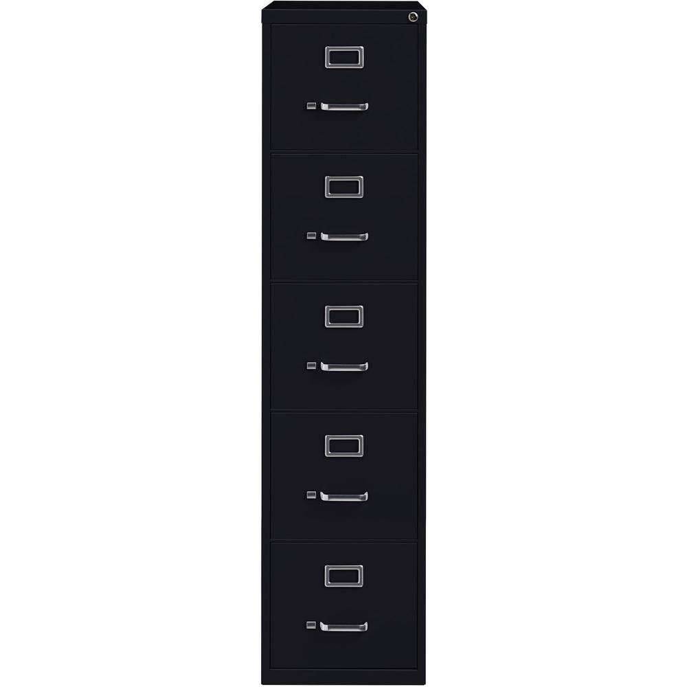 Lorell Fortress Series 26-1/2" Commercial-Grade Vertical File Cabinet - 15" Width x 26.5" Depth x 61.6" Height - 5 x Drawer(s) for File - Letter - Vertical - Heavy Duty, Security Lock, Ball-bearing Su. Picture 2
