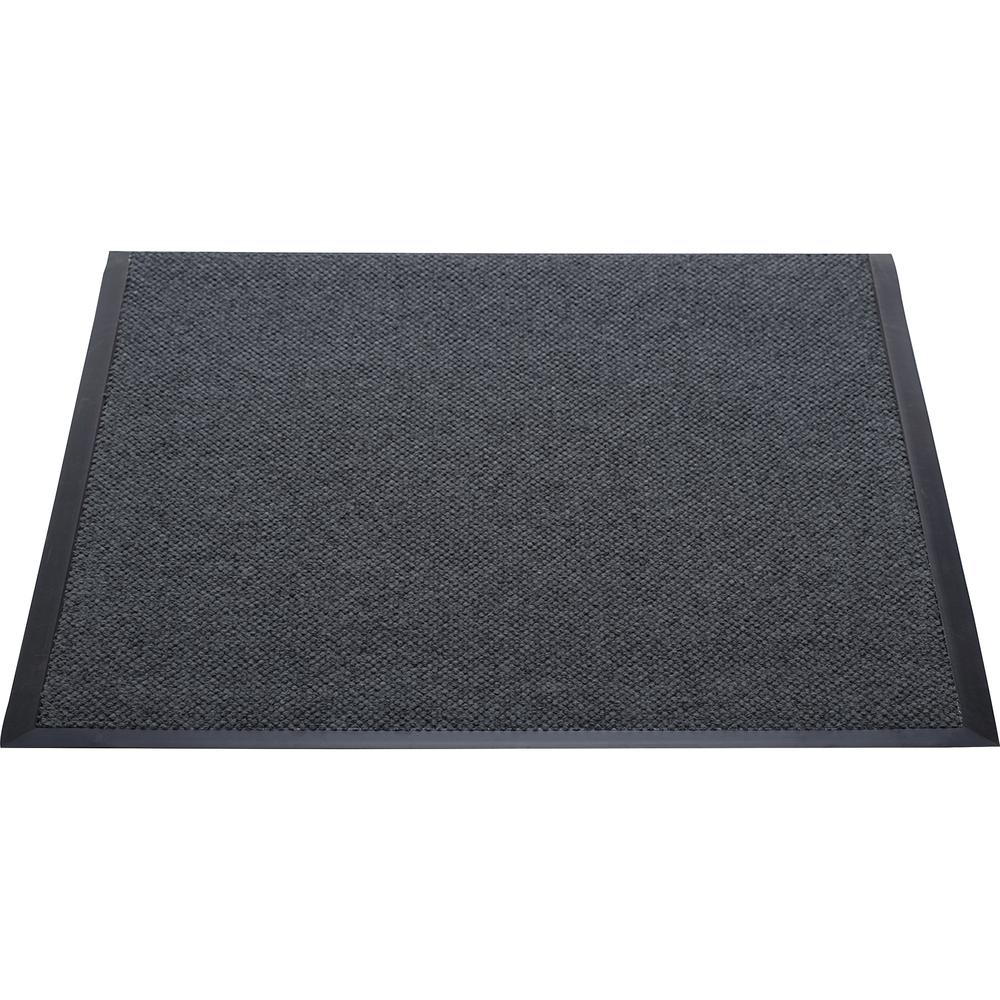 Genuine Joe Ultraguard Berber Heavy Traffic Mat - Hard Floor, Indoor, Outdoor - 72" Length x 48" Width - Rubber - Charcoal Black - 1 Each. Picture 3