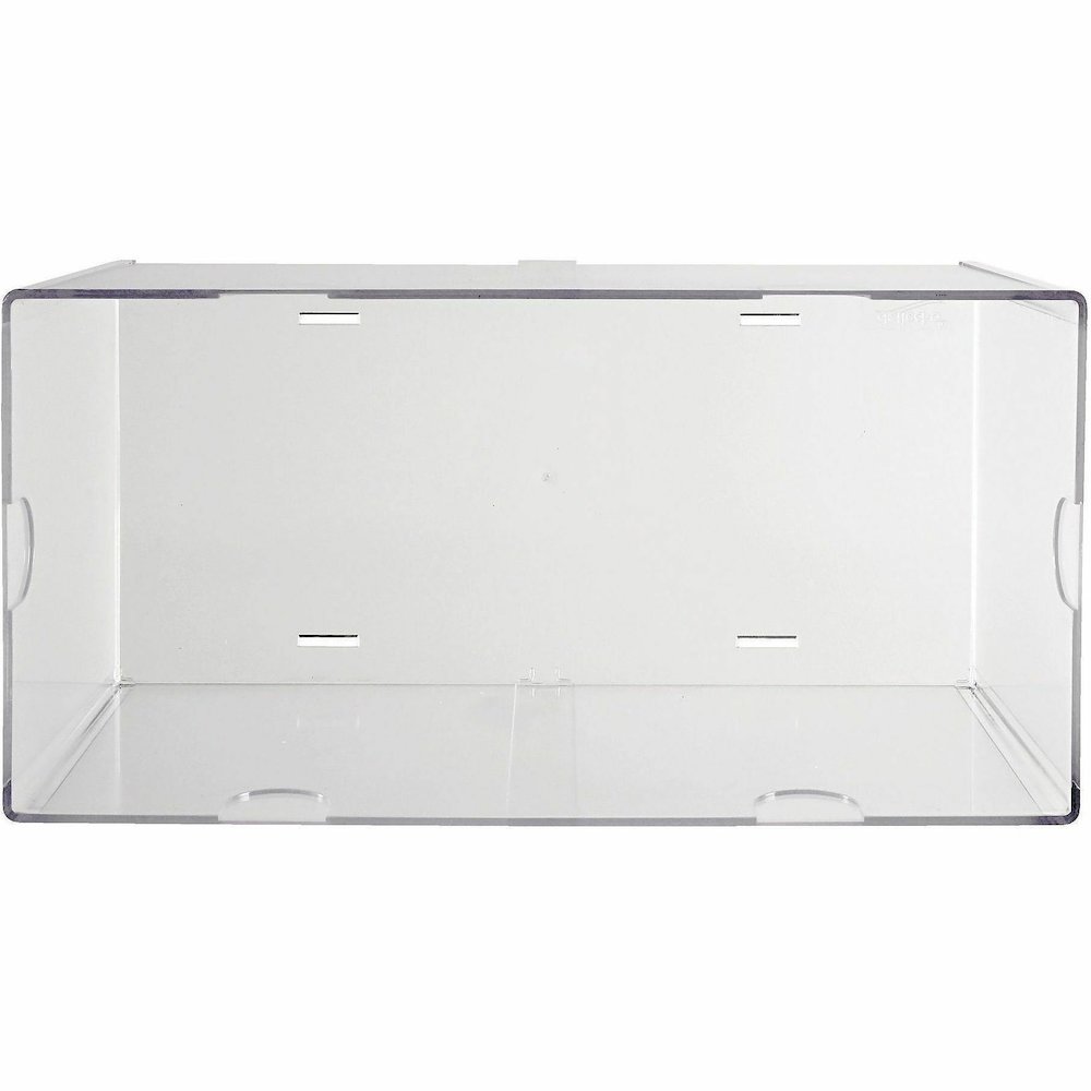 Deflecto Stackable Cube Organizer - 1 Compartment(s) - 6" Height x 12" Width x 6" Depth - Stackable, Sturdy, Removable Divider, Removable Drawer - Clear - Plastic - 1 Each. Picture 4
