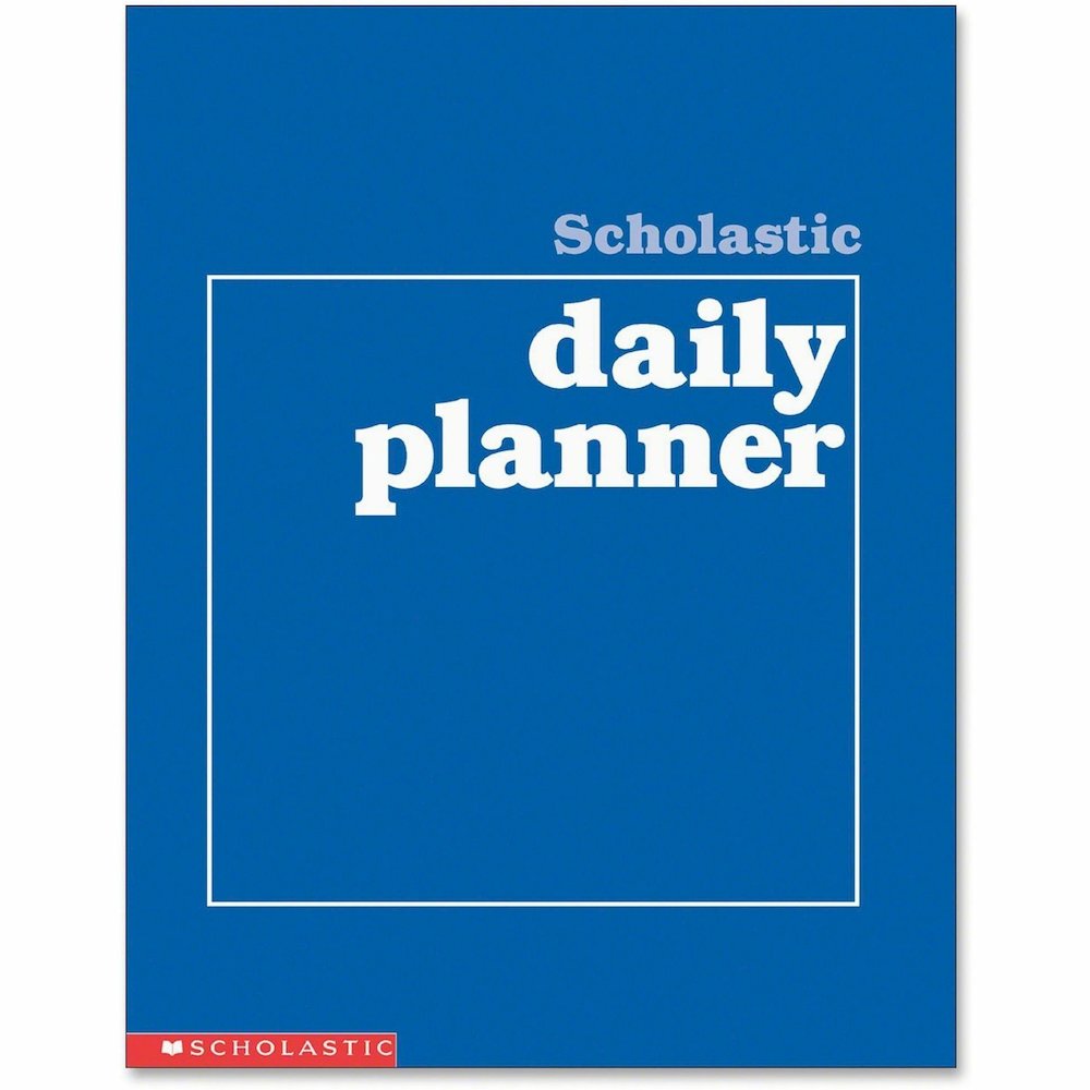 Scholastic Daily Planner - Academic - Daily, Weekly, Yearly - 8 1/2" x 11" Sheet Size - White Sheet - Blue Cover - 1 Each. Picture 3