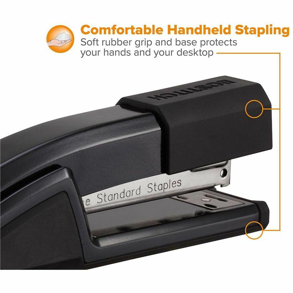 Bostitch Epic Antimicrobial Office Stapler - 25 Sheets Capacity - 210 Staple Capacity - Full Strip - 1/4" Staple Size - 1 Each - Black. Picture 5