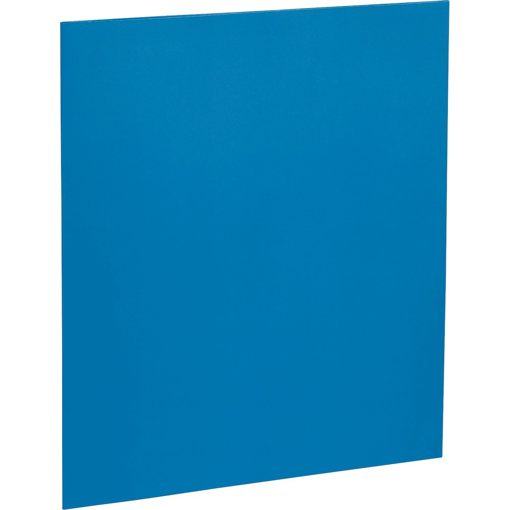 Business Source Letter Pocket Folder - 8 1/2" x 11" - 100 Sheets Capacity - 2 Internal Pocket - Blue - Laminated, Durable, Die-cut - 1 Box. Picture 3