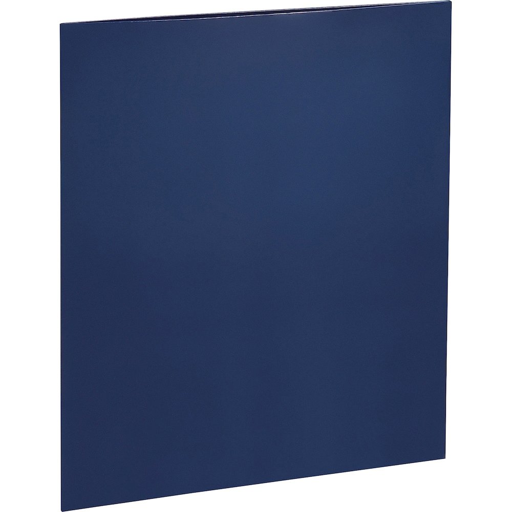 Business Source Letter Pocket Folder - 8 1/2" x 11" - 100 Sheets Capacity - 2 Internal Pocket - Card Paper - Navy - Durable, Laminated, Die-cut - 1 Box. Picture 3