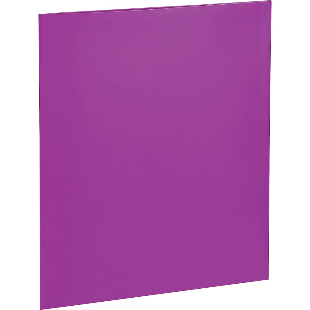 Business Source Letter No Pocket Folder - 8 1/2" x 11" - 100 Sheets Capacity - 2 Internal Pocket - Card Paper - Purple - Durable, Laminated, Die-cut - 1 Box. Picture 4