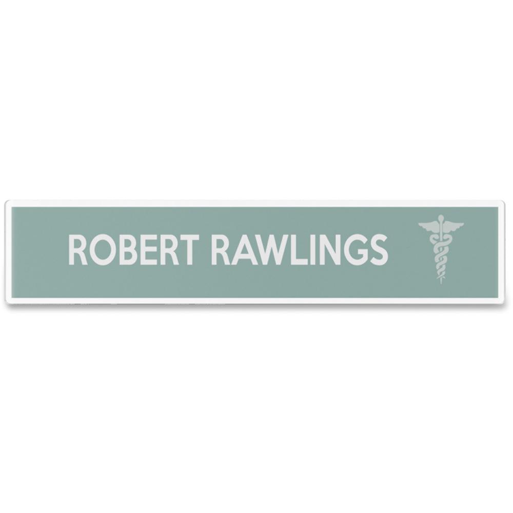 Deflecto Cubicle Nameplate Sign Holder - 8.5" Width x 2" Height - Rectangular Shape - Wall Mountable - Insertable, Magnetic - Plastic - Clear, Clear - 1 Each. Picture 5