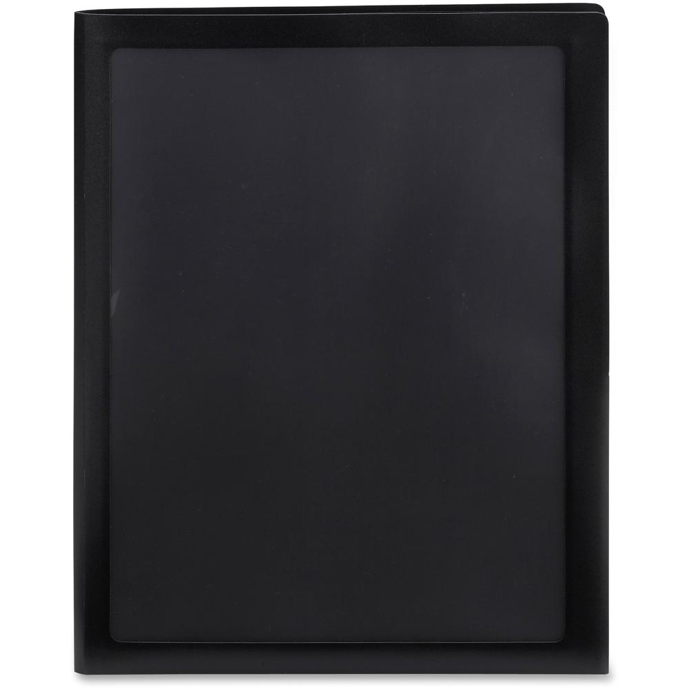 Smead Letter Pocket Folder - 8 1/2" x 11" - 50 Sheet Capacity - 2 Pocket(s) - Polypropylene - Black - 5 / Pack. Picture 6