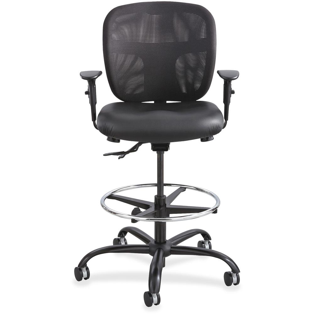 Safco Vue Heavy-duty Stool - Baltic Vinyl Seat - Baltic Nylon Back - 5-star Base - Baltic - 1 Each. Picture 6