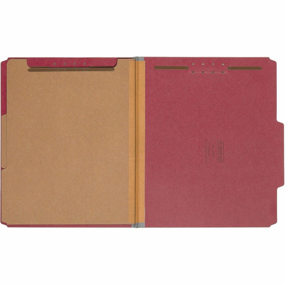 Smead 2/5 Tab Cut Letter Recycled Classification Folder - 8 1/2" x 11" - 2" Expansion - 2 x 2K Fastener - 2" Fastener Capacity - Top Tab Location - Right of Center Tab Position - 2 Divider - 25 pt. - . Picture 6