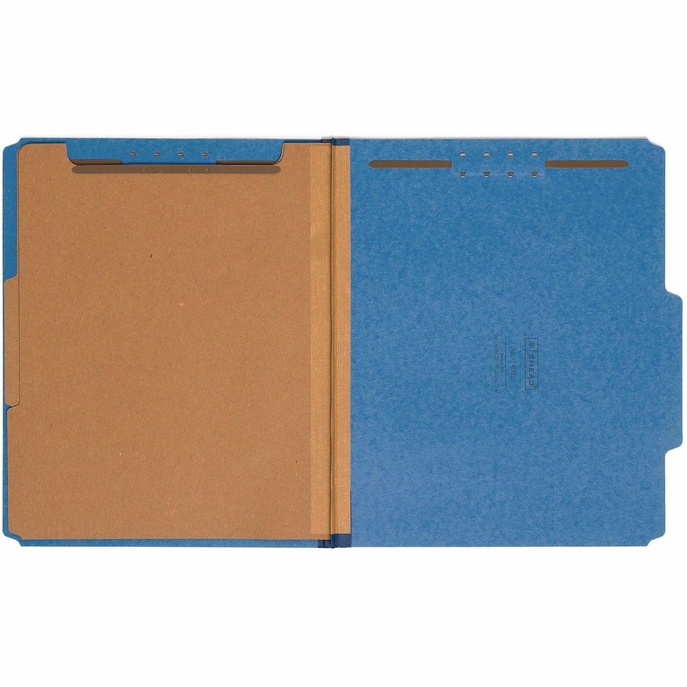 Smead 2/5 Tab Cut Letter Recycled Classification Folder - 8 1/2" x 11" - 2" Expansion - 2 x 2K Fastener - 2" Fastener Capacity - Top Tab Location - Right of Center Tab Position - 2 Divider - 25 pt. - . Picture 4
