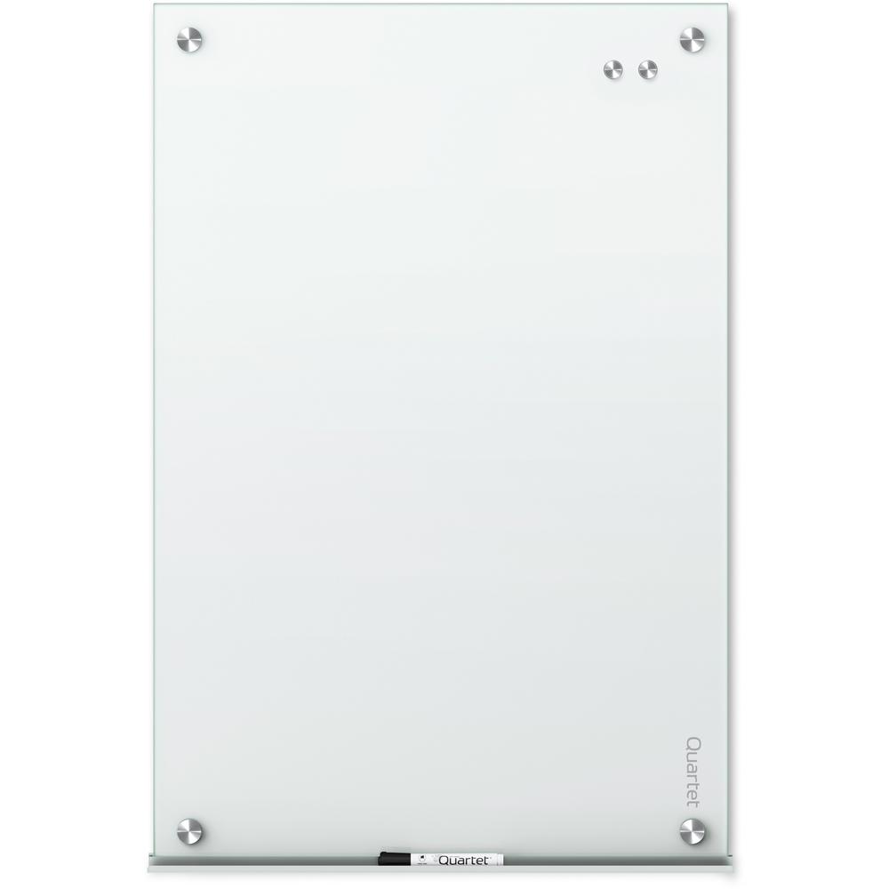 Quartet Infinity Glass Dry-Erase Whiteboard - 48" (4 ft) Width x 36" (3 ft) Height - White Tempered Glass Surface - White Frame - Horizontal/Vertical - Magnetic - 1 Each. Picture 3