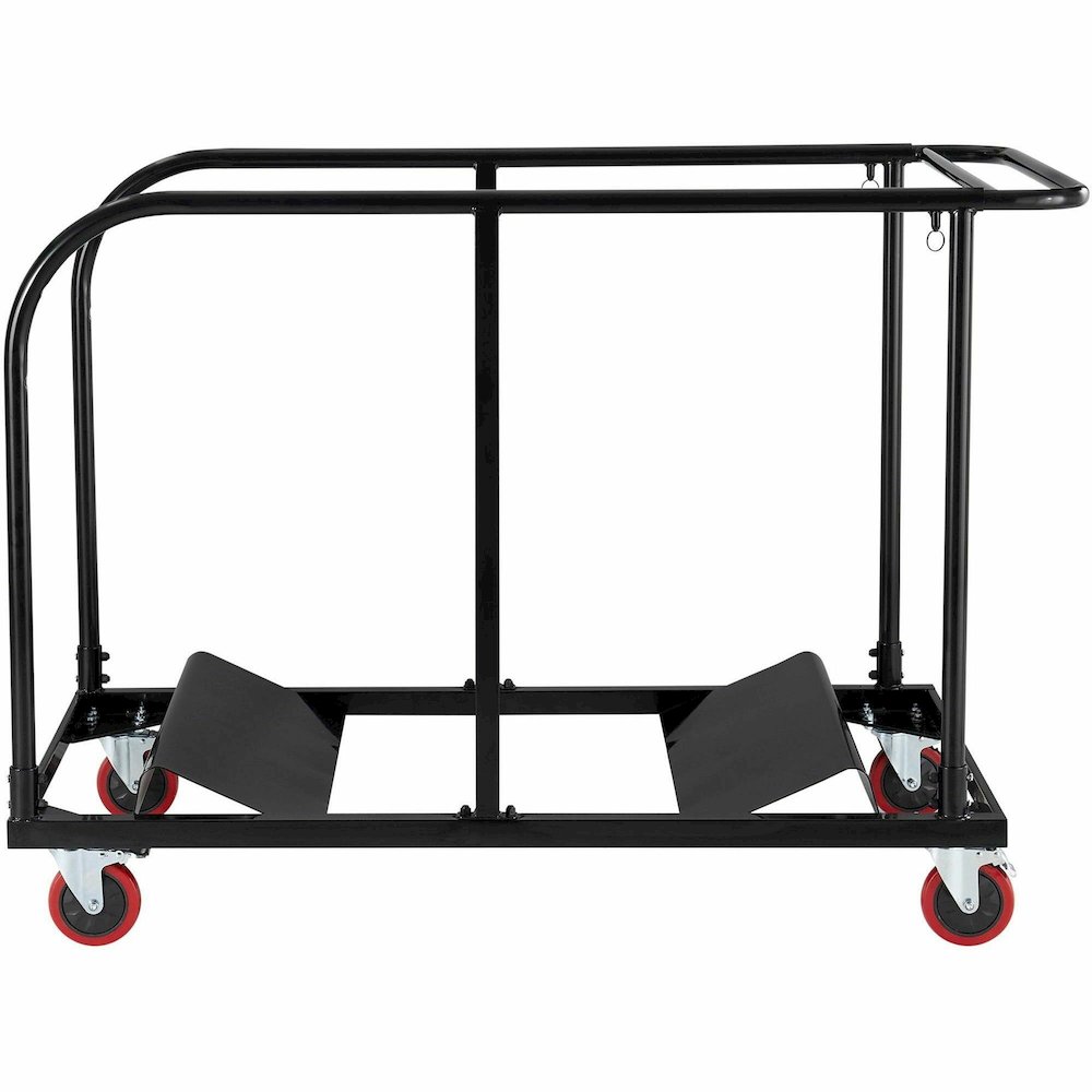 Lorell Round Planet Table Trolley Cart - Steel - 52" Width x 32.75" Depth x 40.16" Height - Charcoal - For 16 Devices - 1 Each. Picture 3
