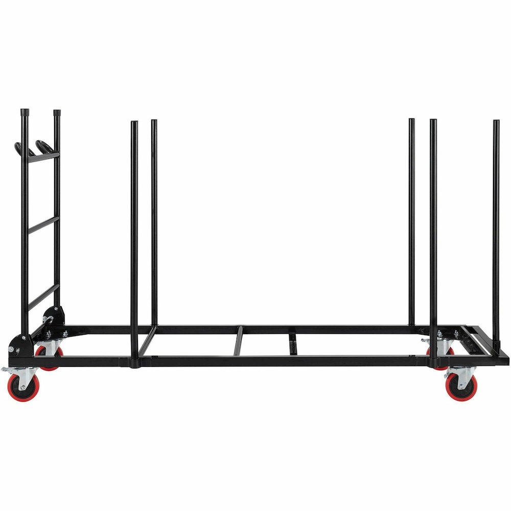 Lorell Blow-Mold Rectangular Table Trolley Cart - Steel - 30.25" Width x 75.88" Depth x 45.25" Height - Charcoal - For 20 Devices - 1 Each. Picture 3