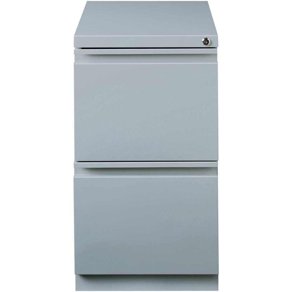 Lorell 20" File/File Mobile File Cabinet with Full-Width Pull - 15" Width x 19.9" Depth x 27.7" Height - 2 x Drawer(s) for File - Letter - Vertical - Ball-bearing Suspension, Drawer Extension, Durable. Picture 3
