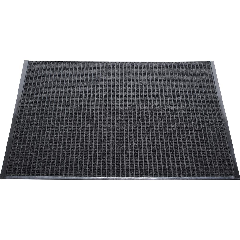 Genuine Joe Waterguard Floor Mat - Floor - 10 ft Length x 36" Width - Rectangular - Rubber - Charcoal - 1 Each. Picture 2
