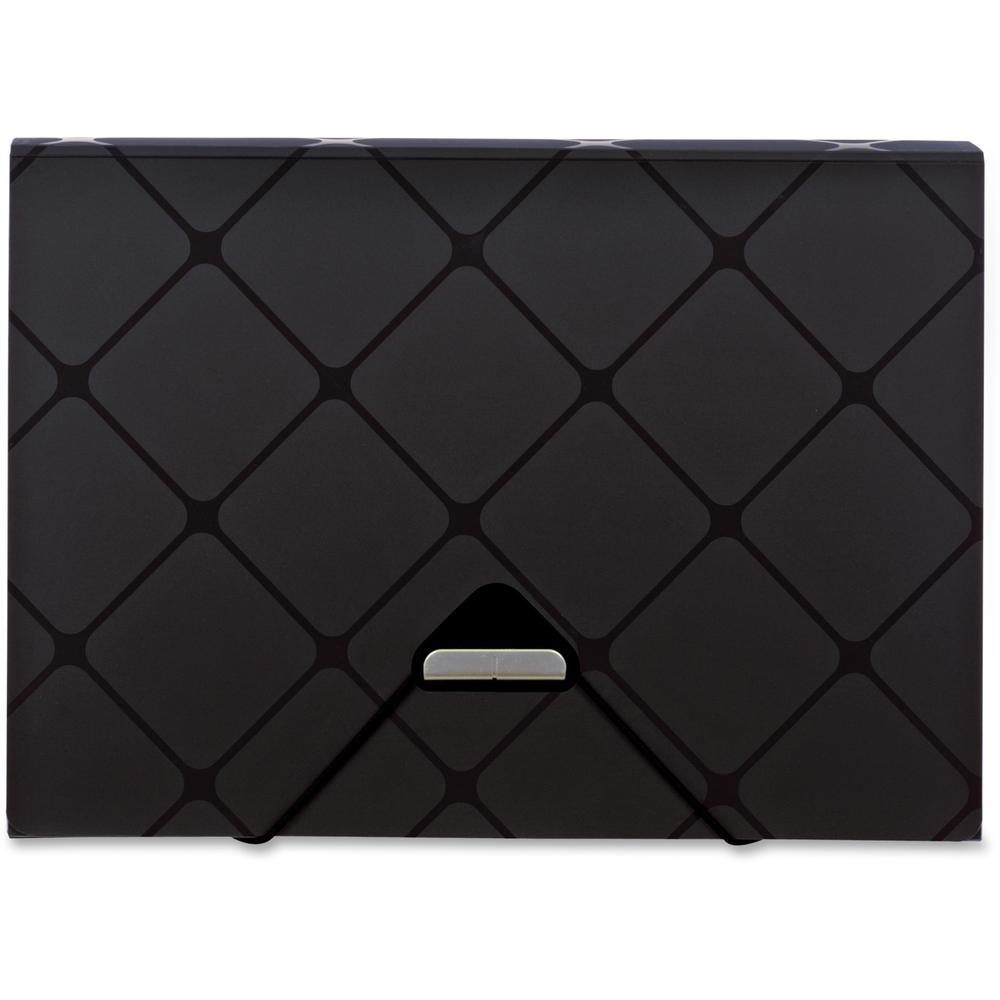 Pendaflex Letter Recycled Expanding File - 8 1/2" x 11" - 13 Pocket(s) - Black - 30% Recycled - 1 Each. Picture 2