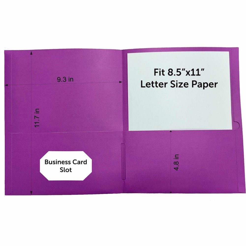 Sparco Letter Pocket Folder - 8 1/2" x 11" - 2 Internal Pocket - Leatherette - Assorted - 25 / Box. Picture 4