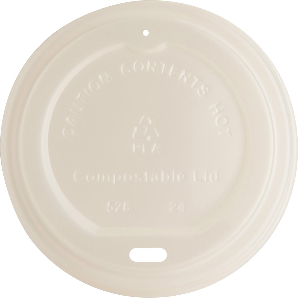 Genuine Joe Vented Hot Cup Lid - Polystyrene - White - 50/Pack - 20 / Carton. Picture 4