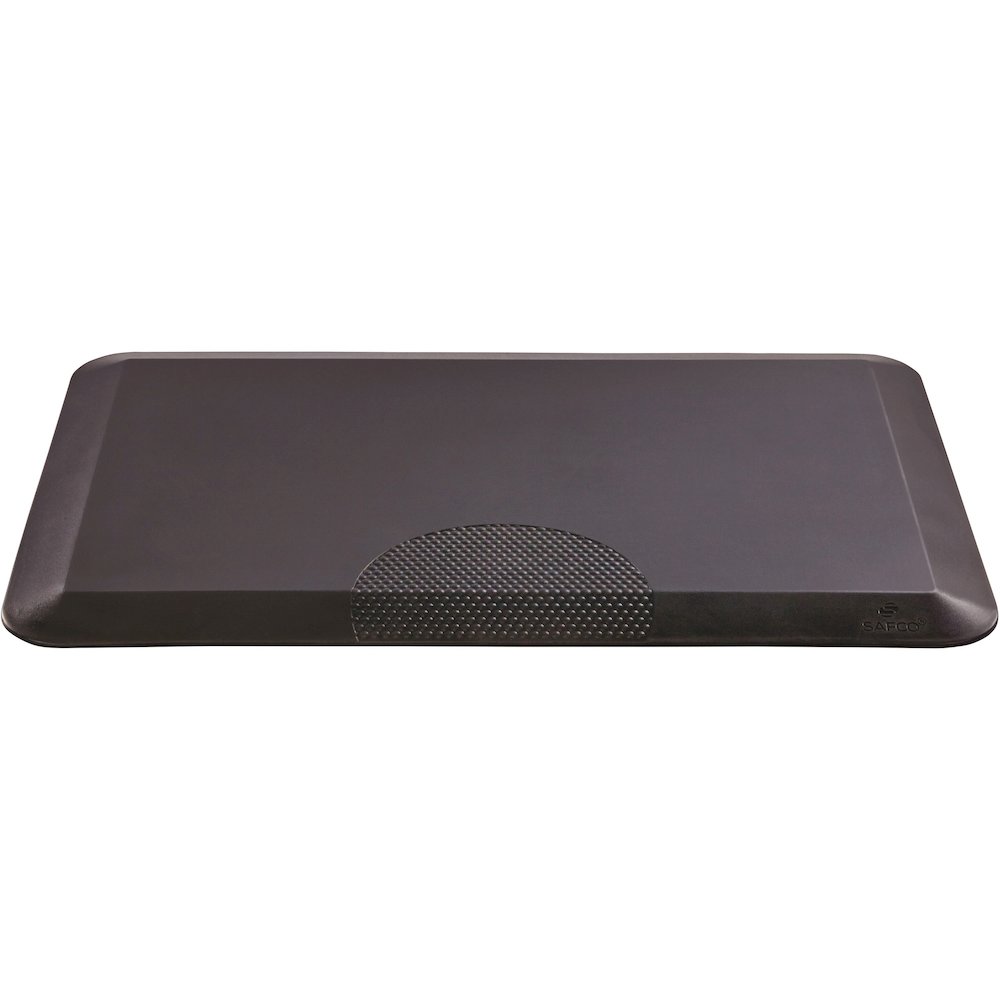 Safco Anti-fatigue Mat - Floor, Carpet - 30" Length x 20" Width x 1" Thickness - Rectangular - Polyurethane - Black - 1 Each. Picture 3