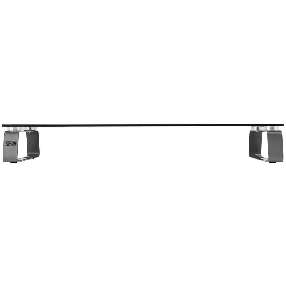 Tripp Lite by Eaton Universal Monitor Riser Stand Glass Computer Laptop Printers 3" - 40 lb Load Capacity - 3.2" Height x 22" Width x 8.3" Depth - Desktop - Tempered Glass, Brushed Aluminum. Picture 2