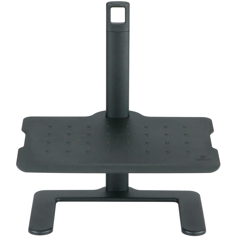 Safco Adjustable-Height Footrest - 3.50" to 16" Adjustable Height - Black - 1 Each. Picture 3