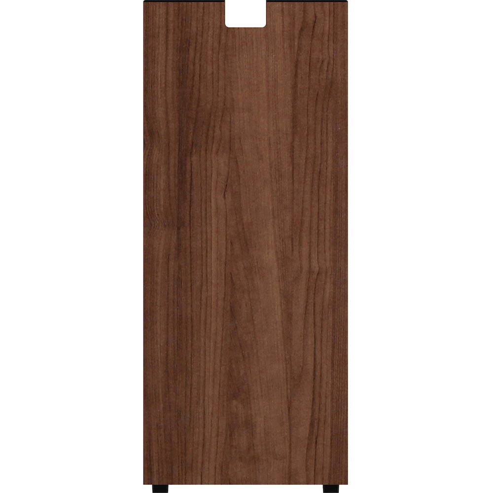 Lorell Essentials Series Credenza Half Leg - 12" x 1"28.5" - Material: Metal - Finish: Walnut Laminate. Picture 2