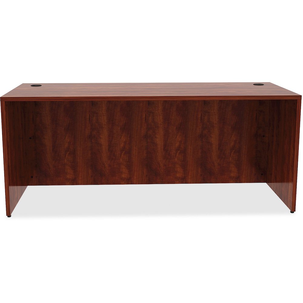 Lorell Essentials Series Rectangular Desk Shell - 29.5" Height x 70.9" Width x 29.5" Depth Desk - Material: Metal - Finish: Cherry Laminate - 1 Each. Picture 4