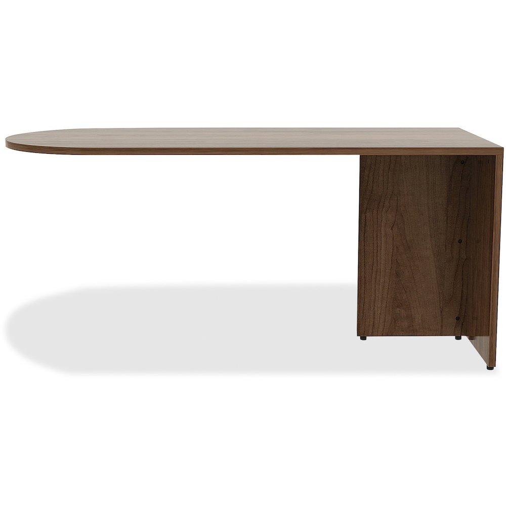 Lorell Essentials Series Peninsula Desk Box 1 of 2 - 29.5" Height x 30" Width x 66" Depth - Reeded Edge - Material: Metal - Finish: Walnut, Laminate - Durable, Heavy Duty, Ball-bearing Suspension - Fo. Picture 5