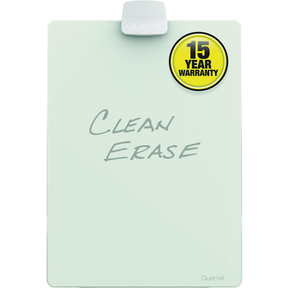 Quartet Glass Dry-Erase Desktop Easel - 9" (0.8 ft) Width x 11" (0.9 ft) Height - White Glass Surface - Rectangle - Horizontal/Vertical - Magnetic - 1 Each. Picture 9