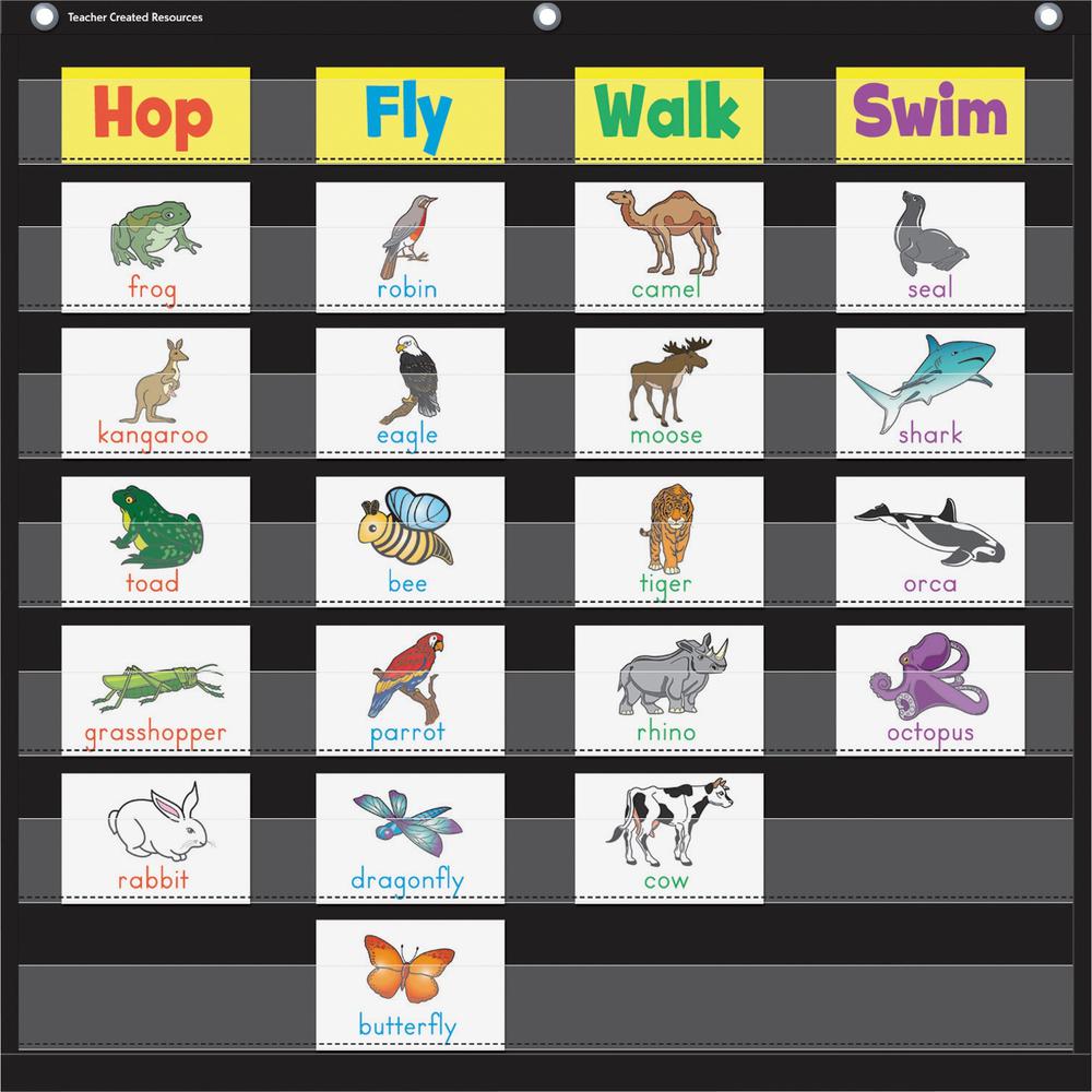 Teacher Created Resources Black 7 Pocket Chart - Theme/Subject: Learning - Skill Learning: Chart - 1 Each. Picture 5