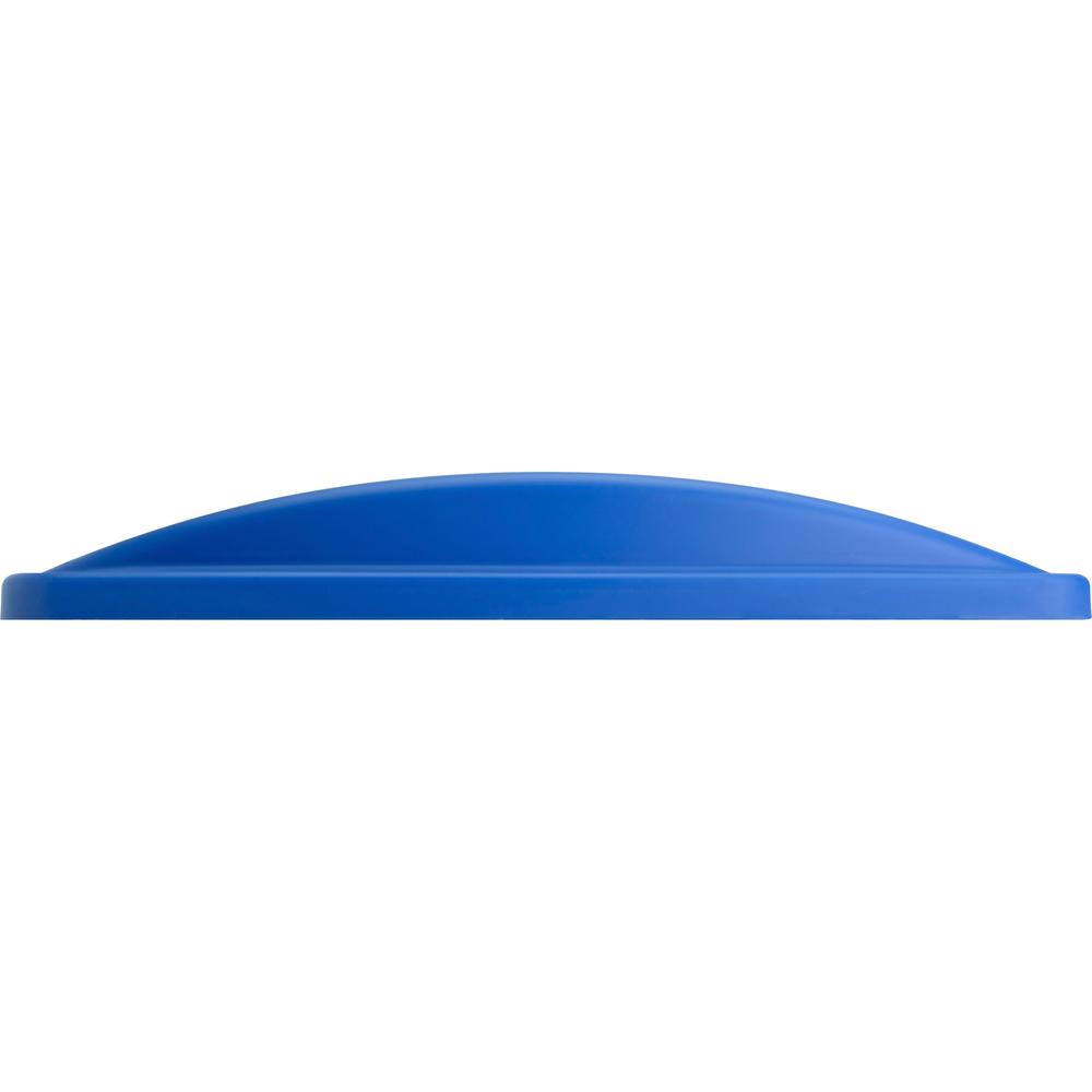 Genuine Joe 23-Gallon Recycling Bin Cutout Lid - Round - 1 Each - Blue. Picture 3