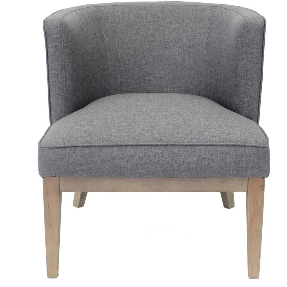 Boss Accent Chair, Beige - Slate Gray - 1 Each. Picture 3