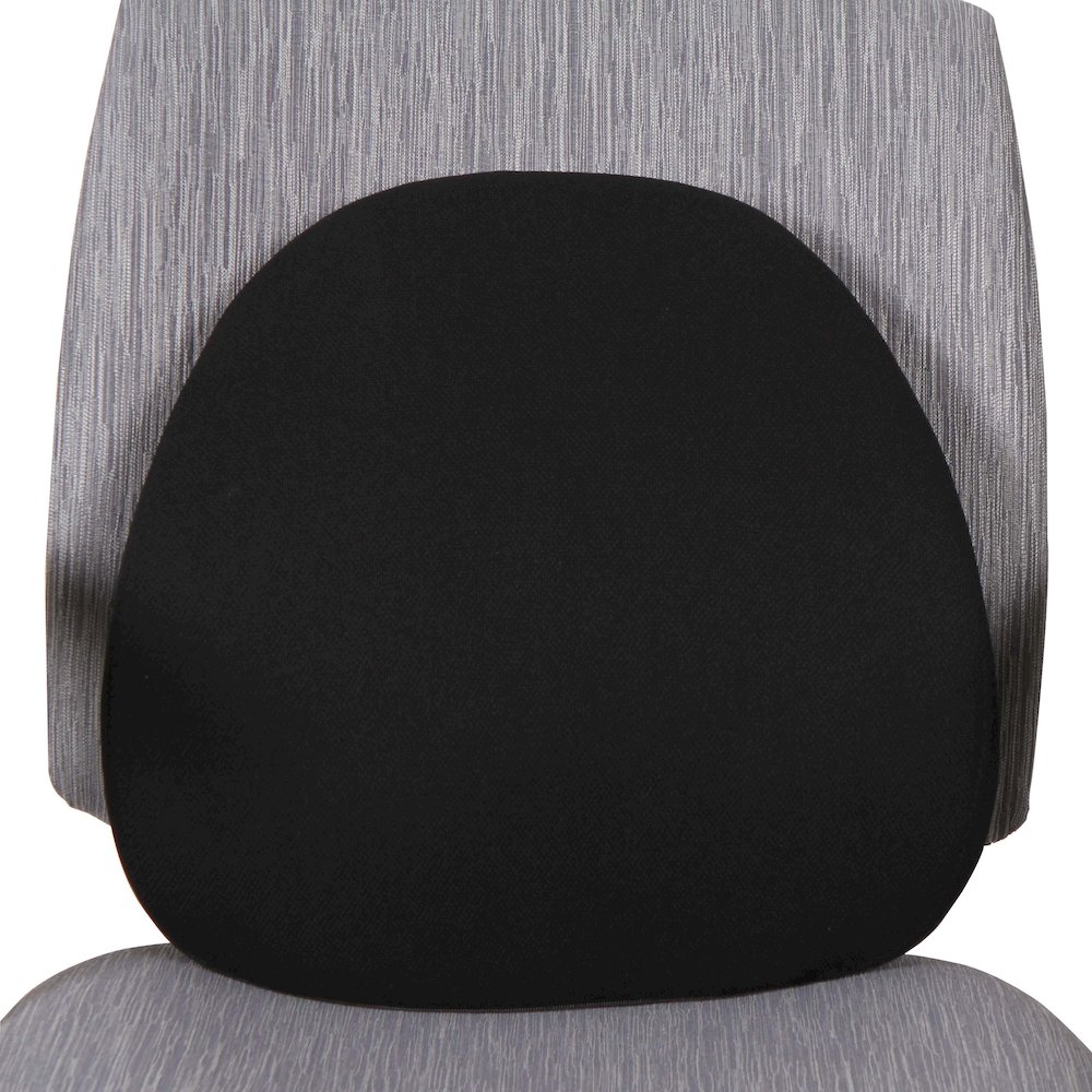 Lorell Ergo Lumbar Back Support - Black - Fabric, Memory Foam - 1 Each. Picture 3