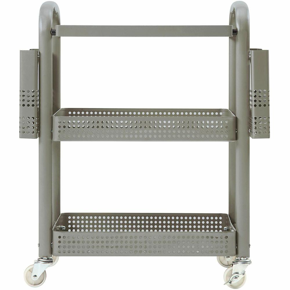 Lorell Mobile File Cart - 12.50" Length x 22.40" Width x 25.25" Height - Metal Frame - Champagne Gold - 1 Each. Picture 5