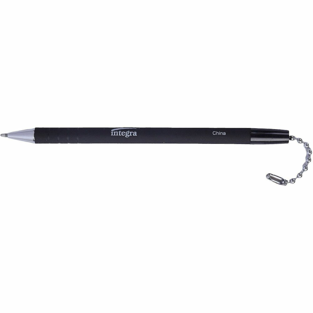 Integra Antimicrobial Replacement Counter Pen - Black Ink - Rubber Barrel - 12 / Box. Picture 3