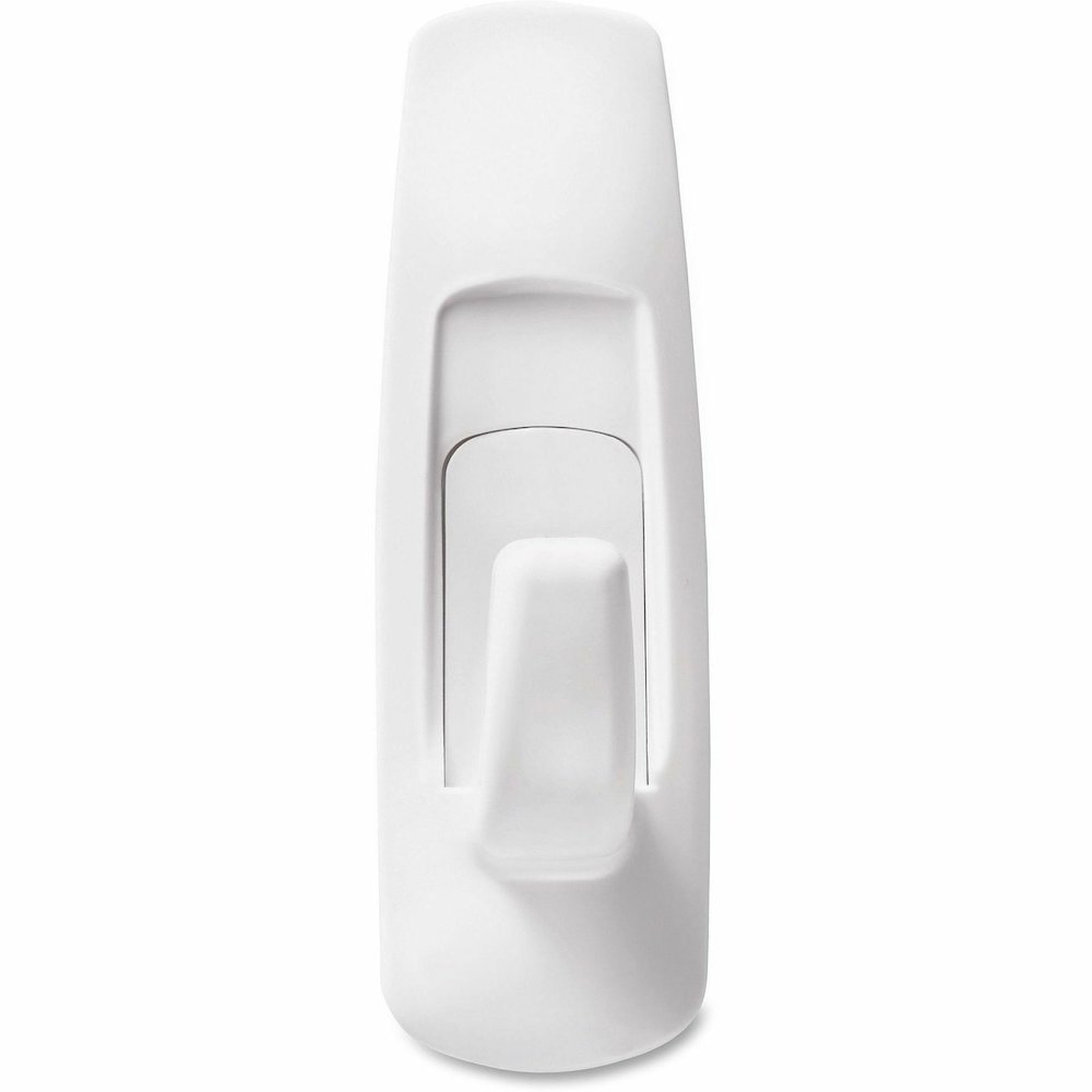 Command Medium Utility Hooks with Adhesive Strips - 3 lb (1.36 kg) Capacity - for Paint, Wood, Tile - White - 6/Pack - 2 / Bag. Picture 3