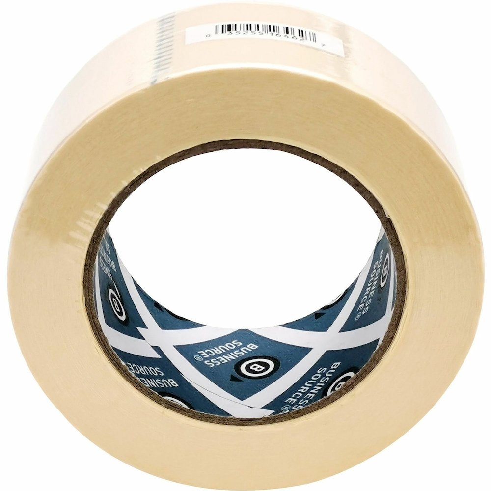 Business Source Utility-purpose Masking Tape - 60 yd Length x 2" Width - 3" Core - Tan - Crepe Paper Backing - For Bundling, Holding, Sealing, Masking - 6 / Pack. Picture 3