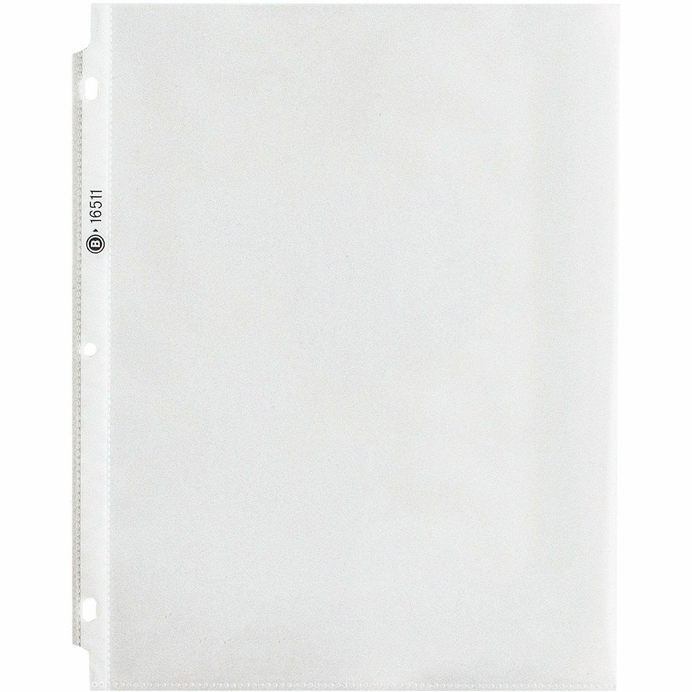 Business Source Sheet Protectors - For Letter 8 1/2" x 11" Sheet - 3 x Holes - Ring Binder - Top Loading - Rectangular - Clear - Polypropylene - 50/Box - 5 / Carton. Picture 4