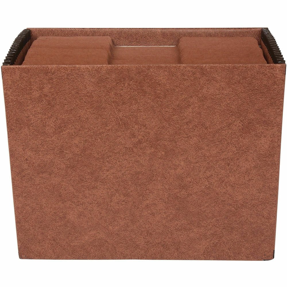 Business Source Letter Recycled Expanding File - 8 1/2" x 11" - 21 Pocket - Brown - 30% Recycled - 1 Each. Picture 3