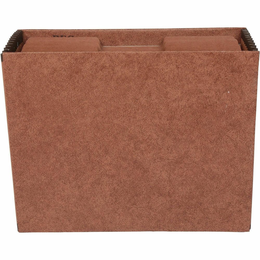 Business Source Letter Recycled Expanding File - 8 1/2" x 11" - 12 Pocket - Brown - 30% Recycled - 1 Each. Picture 3